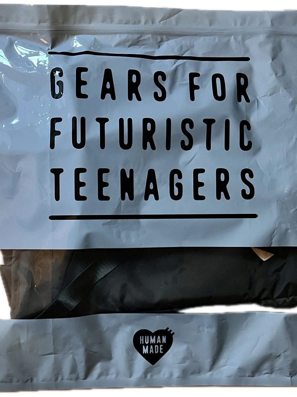 Human Made Black Heart Logo Backpack with Original Bag Proof of Purchase